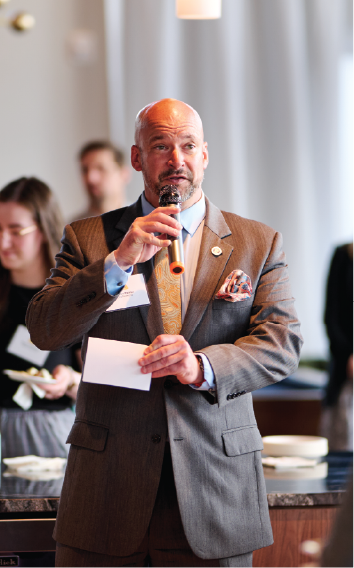 Small Business Advisor Shawn Palmer gives a speech